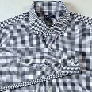 Peter Millar Crown Crafted Men's XL Long Sleeve Gingham Performance Button Shirt